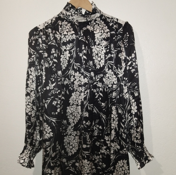 NWT HUNTER BELL NYC Crosby Floral Silk Dress - Picture 12 of 13